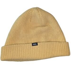 Vans Stretch Knit Beanie Stocking Hat Cap Gold Yellow One Size Unisex Streetwear